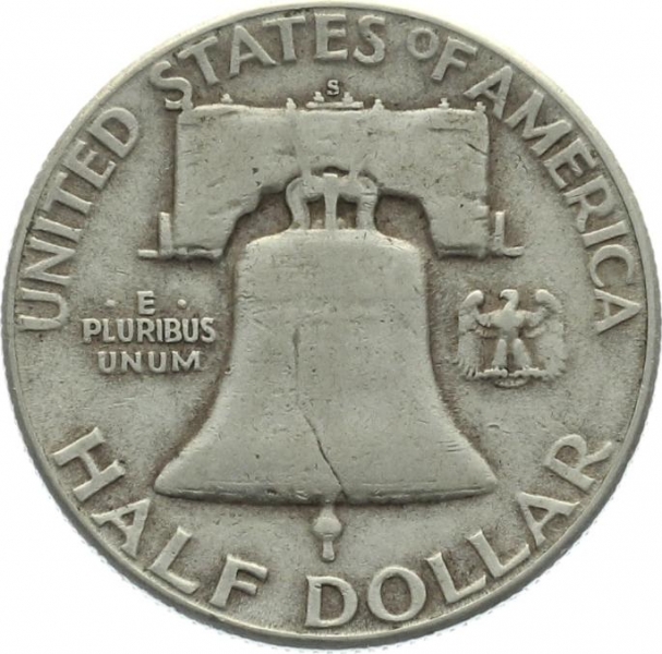 USA 1/2 Dollar 1953 S - Franklin